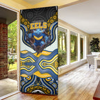 Parramatta Eels Door Cover The Scream of Lightning Eyes - Indigenous Dot Ripping Effect