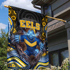 Parramatta Eels Garden Flag The Scream of Lightning Eyes - Indigenous Dot Ripping Effect
