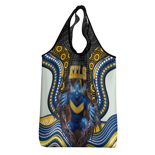 Parramatta Eels Grocery Bag The Scream of Lightning Eyes - Indigenous Dot Ripping Effect