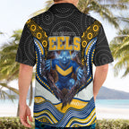 Parramatta Eels Hawaiian Shirt The Scream of Lightning Eyes - Indigenous Dot Ripping Effect