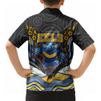 Parramatta Eels Hawaiian Shirt The Scream of Lightning Eyes - Indigenous Dot Ripping Effect