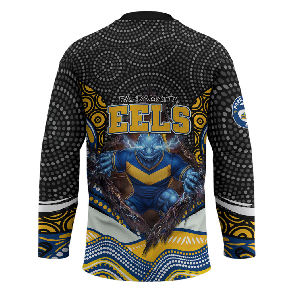 Parramatta Eels Hockey Jersey The Scream of Lightning Eyes - Indigenous Dot Ripping Effect