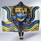 Parramatta Eels Hooded Blanket The Scream of Lightning Eyes - Indigenous Dot Ripping Effect