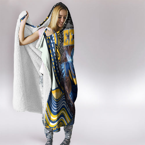 Parramatta Eels Hooded Blanket The Scream of Lightning Eyes - Indigenous Dot Ripping Effect