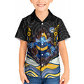 Parramatta Eels Kid Hawaiian Shirt The Scream of Lightning Eyes - Indigenous Dot Ripping Effect