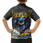 Parramatta Eels Kid Hawaiian Shirt The Scream of Lightning Eyes - Indigenous Dot Ripping Effect