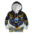 Parramatta Eels Kid Hoodie The Scream of Lightning Eyes - Indigenous Dot Ripping Effect