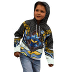 Parramatta Eels Kid Hoodie The Scream of Lightning Eyes - Indigenous Dot Ripping Effect