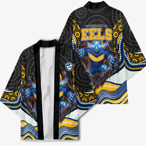 Parramatta Eels Kimono The Scream of Lightning Eyes - Indigenous Dot Ripping Effect
