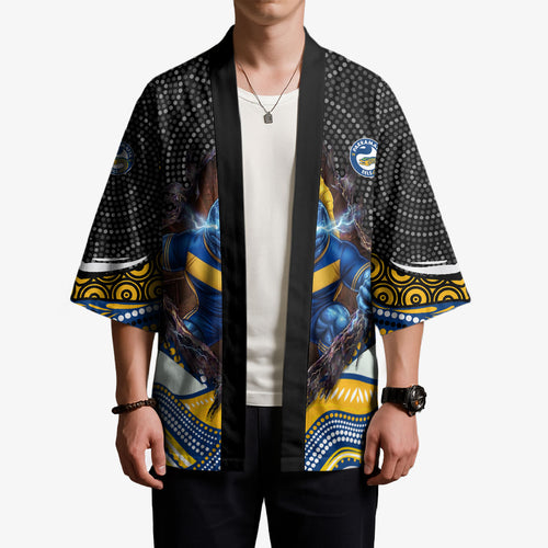 Parramatta Eels Kimono The Scream of Lightning Eyes - Indigenous Dot Ripping Effect