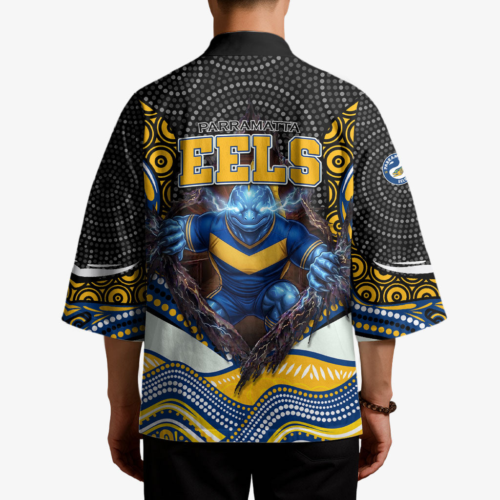 Parramatta Eels Kimono The Scream of Lightning Eyes - Indigenous Dot Ripping Effect
