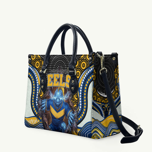 Parramatta Eels Leather Bag The Scream of Lightning Eyes - Indigenous Dot Ripping Effect