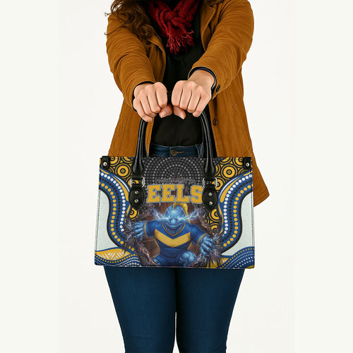 Parramatta Eels Leather Bag The Scream of Lightning Eyes - Indigenous Dot Ripping Effect