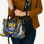 Parramatta Eels Leather Bag The Scream of Lightning Eyes - Indigenous Dot Ripping Effect