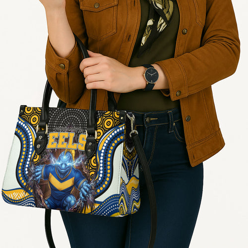 Parramatta Eels Leather Bag The Scream of Lightning Eyes - Indigenous Dot Ripping Effect