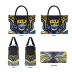 Parramatta Eels Leather Bag The Scream of Lightning Eyes - Indigenous Dot Ripping Effect