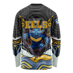 Parramatta Eels Long Sleeve Shirt The Scream of Lightning Eyes - Indigenous Dot Ripping Effect