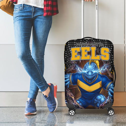 Parramatta Eels Luggage Cover The Scream of Lightning Eyes - Indigenous Dot Ripping Effect