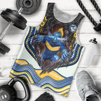 Parramatta Eels Men Tank Top The Scream of Lightning Eyes - Indigenous Dot Ripping Effect