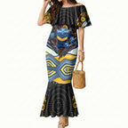 Parramatta Eels Mermaid Dress The Scream of Lightning Eyes - Indigenous Dot Ripping Effect