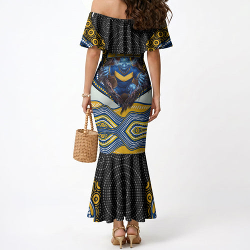 Parramatta Eels Mermaid Dress The Scream of Lightning Eyes - Indigenous Dot Ripping Effect