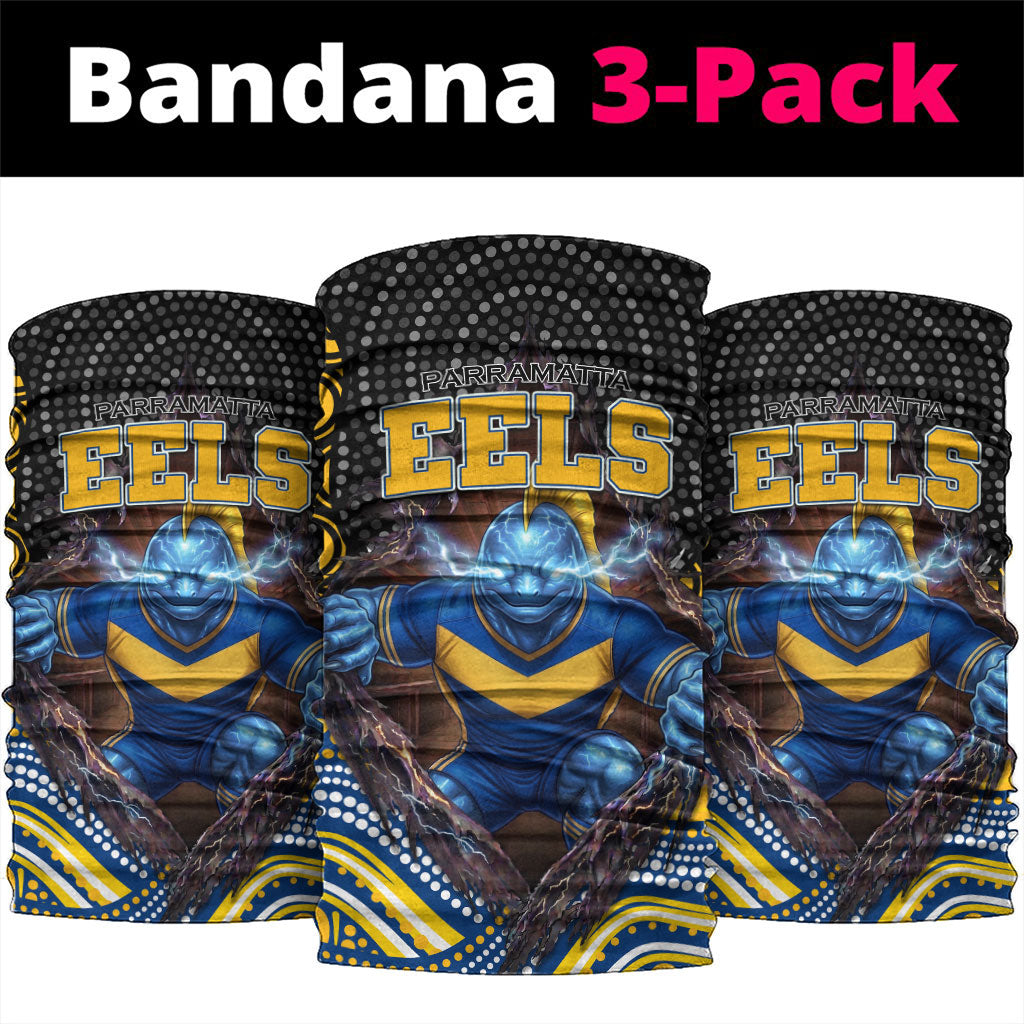 Parramatta Eels Neck Gaiter The Scream of Lightning Eyes - Indigenous Dot Ripping Effect