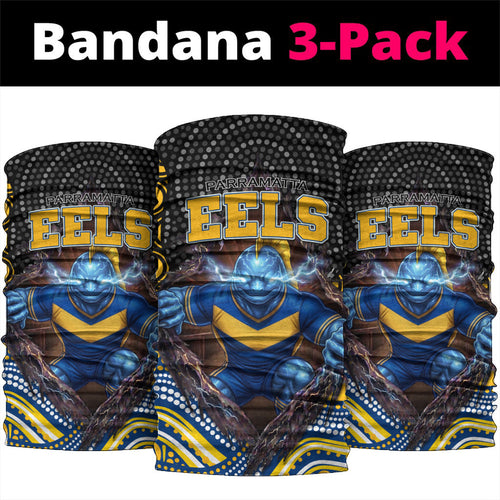 Parramatta Eels Neck Gaiter The Scream of Lightning Eyes - Indigenous Dot Ripping Effect