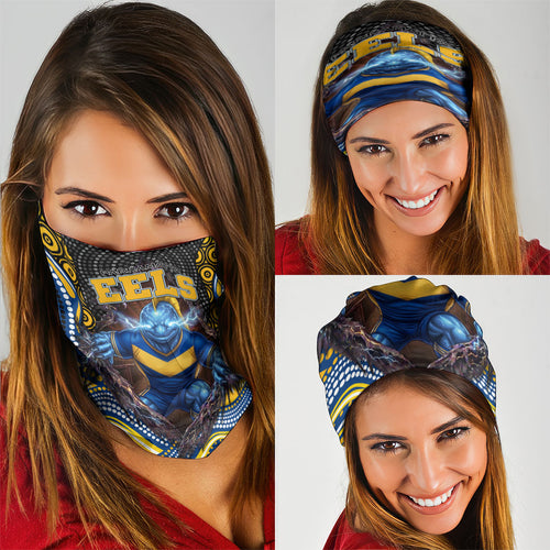 Parramatta Eels Neck Gaiter The Scream of Lightning Eyes - Indigenous Dot Ripping Effect
