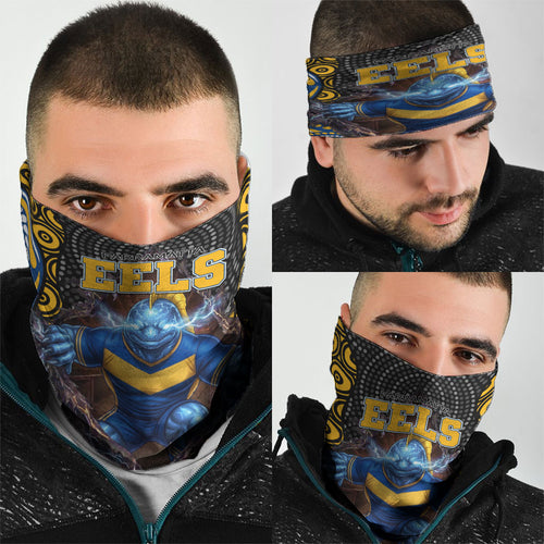 Parramatta Eels Neck Gaiter The Scream of Lightning Eyes - Indigenous Dot Ripping Effect