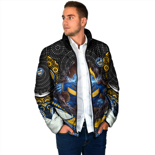 Parramatta Eels Padded Jacket The Scream of Lightning Eyes - Indigenous Dot Ripping Effect