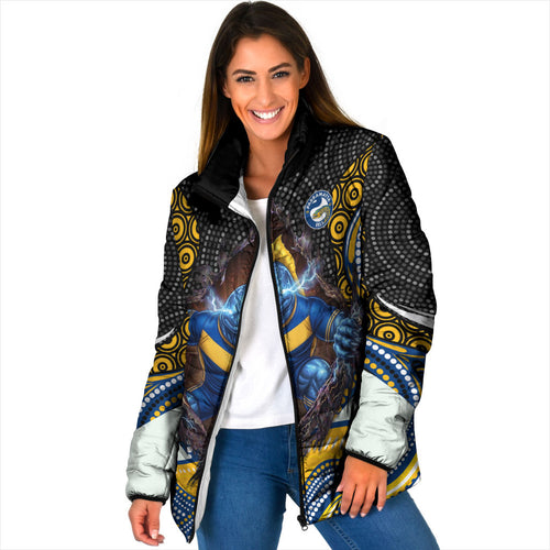 Parramatta Eels Padded Jacket The Scream of Lightning Eyes - Indigenous Dot Ripping Effect