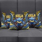 Parramatta Eels Pillow Cover The Scream of Lightning Eyes - Indigenous Dot Ripping Effect