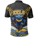 Parramatta Eels Polo Shirt The Scream of Lightning Eyes - Indigenous Dot Ripping Effect