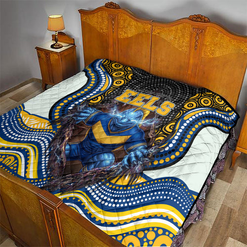 Parramatta Eels Quilt The Scream of Lightning Eyes - Indigenous Dot Ripping Effect