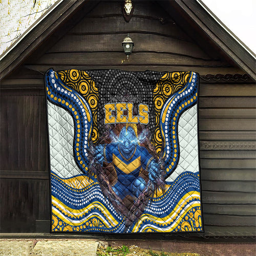 Parramatta Eels Quilt The Scream of Lightning Eyes - Indigenous Dot Ripping Effect