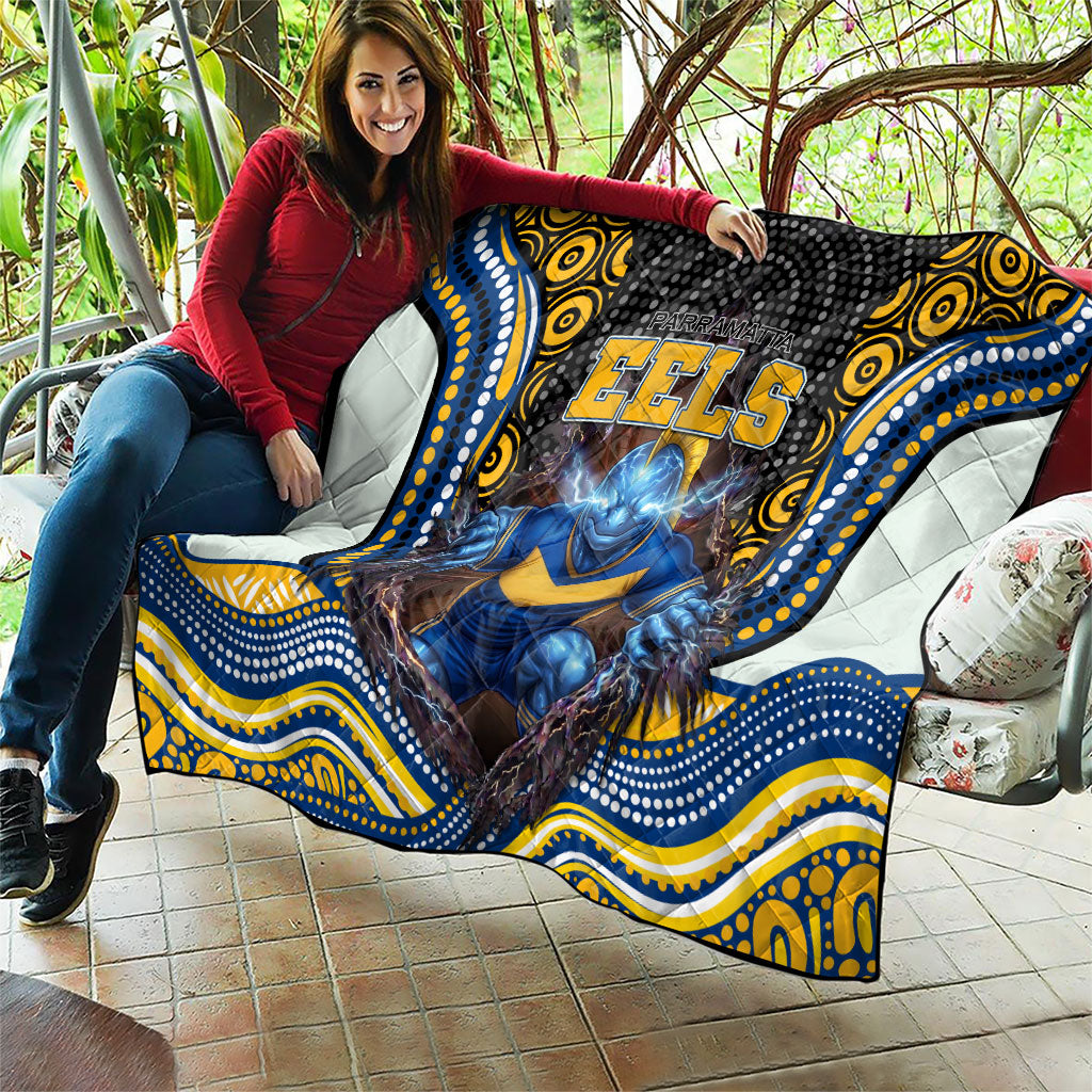 Parramatta Eels Quilt The Scream of Lightning Eyes - Indigenous Dot Ripping Effect