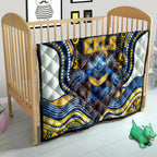 Parramatta Eels Quilt The Scream of Lightning Eyes - Indigenous Dot Ripping Effect