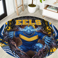 Parramatta Eels Round Carpet The Scream of Lightning Eyes - Indigenous Dot Ripping Effect