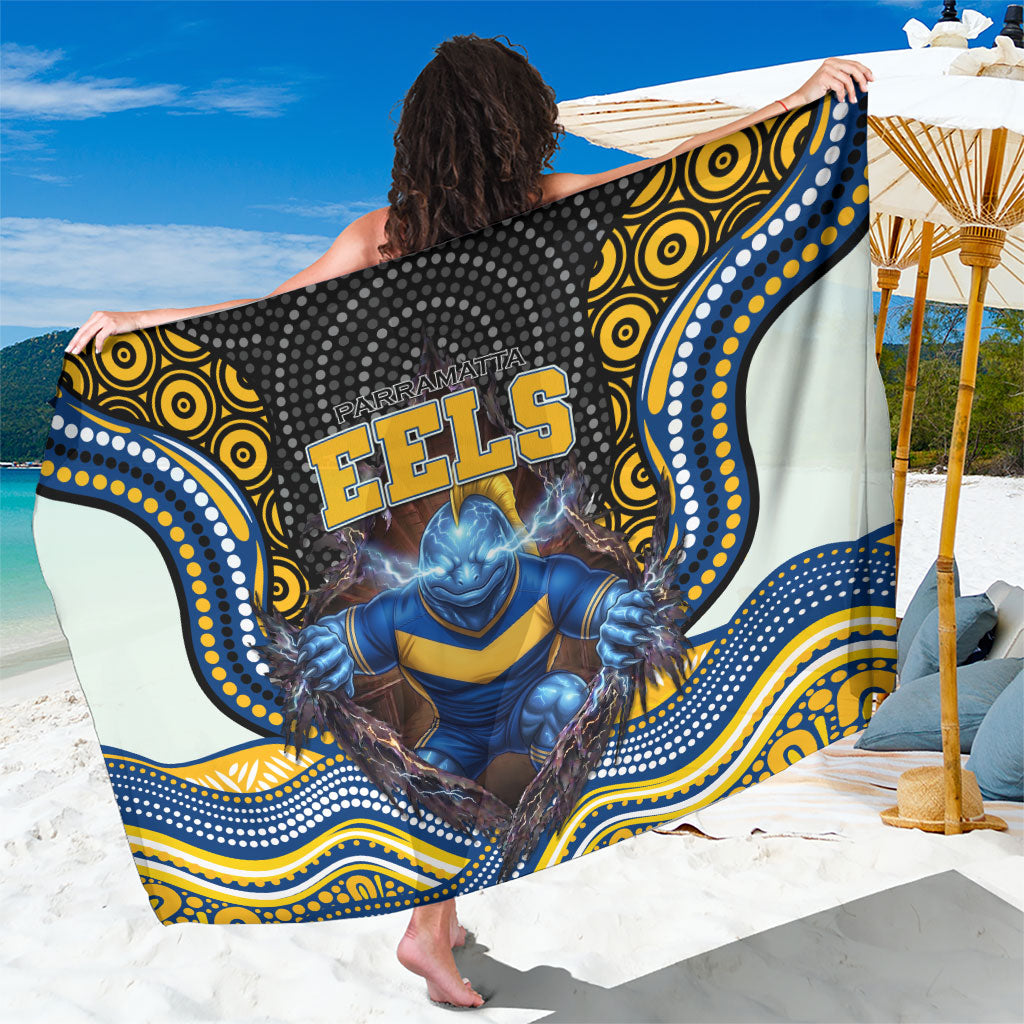 Parramatta Eels Sarong The Scream of Lightning Eyes - Indigenous Dot Ripping Effect