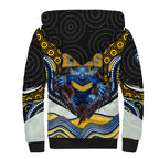 Parramatta Eels Sherpa Hoodie The Scream of Lightning Eyes - Indigenous Dot Ripping Effect