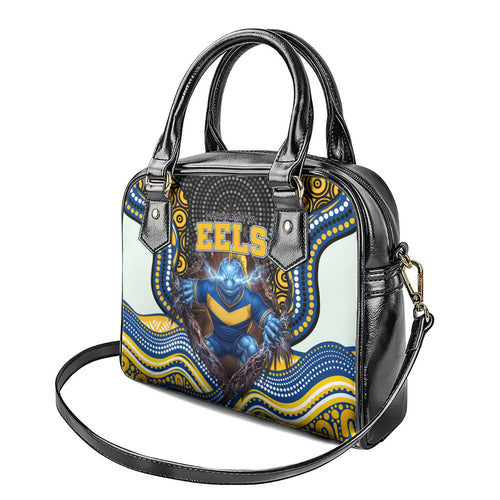 Parramatta Eels Shoulder Handbag The Scream of Lightning Eyes - Indigenous Dot Ripping Effect