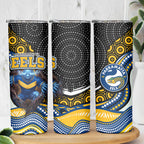 Parramatta Eels Skinny Tumbler The Scream of Lightning Eyes - Indigenous Dot Ripping Effect