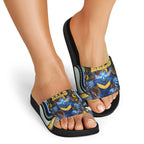 Parramatta Eels Slide Sandals The Scream of Lightning Eyes - Indigenous Dot Ripping Effect