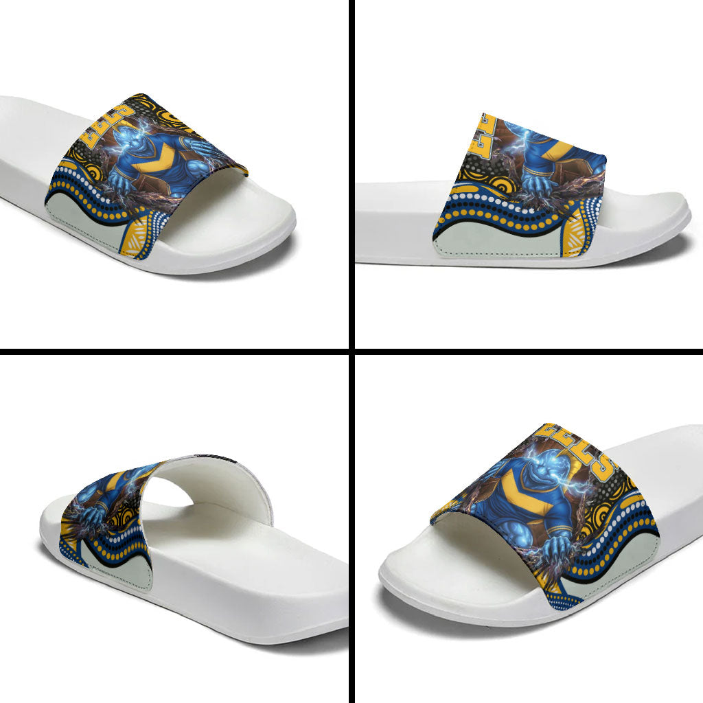 Parramatta Eels Slide Sandals The Scream of Lightning Eyes - Indigenous Dot Ripping Effect
