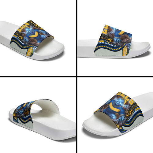Parramatta Eels Slide Sandals The Scream of Lightning Eyes - Indigenous Dot Ripping Effect
