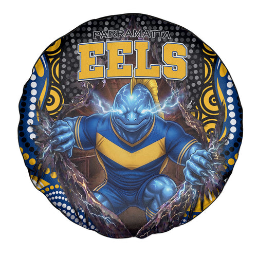 Parramatta Eels Spare Tire Cover The Scream of Lightning Eyes - Indigenous Dot Ripping Effect