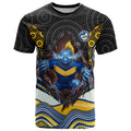 Parramatta Eels T Shirt The Scream of Lightning Eyes - Indigenous Dot Ripping Effect