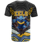 Parramatta Eels T Shirt The Scream of Lightning Eyes - Indigenous Dot Ripping Effect