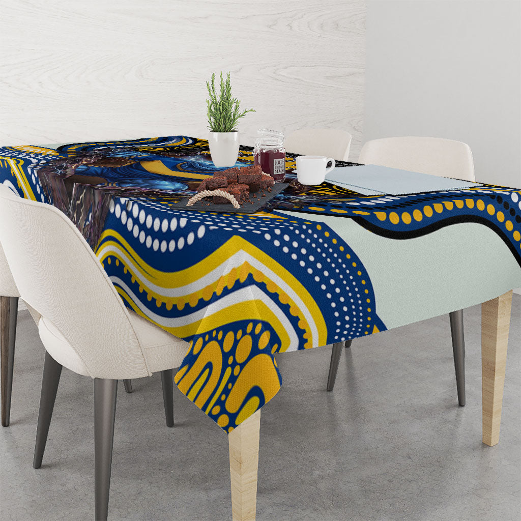 Parramatta Eels Tablecloth The Scream of Lightning Eyes - Indigenous Dot Ripping Effect