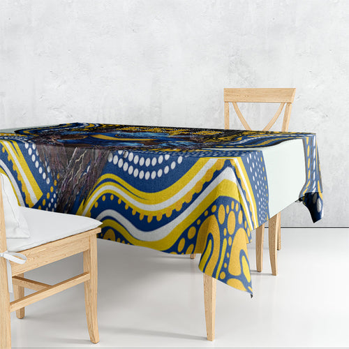 Parramatta Eels Tablecloth The Scream of Lightning Eyes - Indigenous Dot Ripping Effect